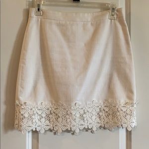 J. Crew white pencil skirt
